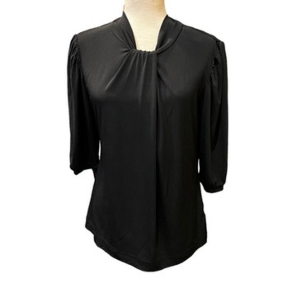 Worthington Tops - WORTHINGTON stretch collection black blouse Size Medium NWT